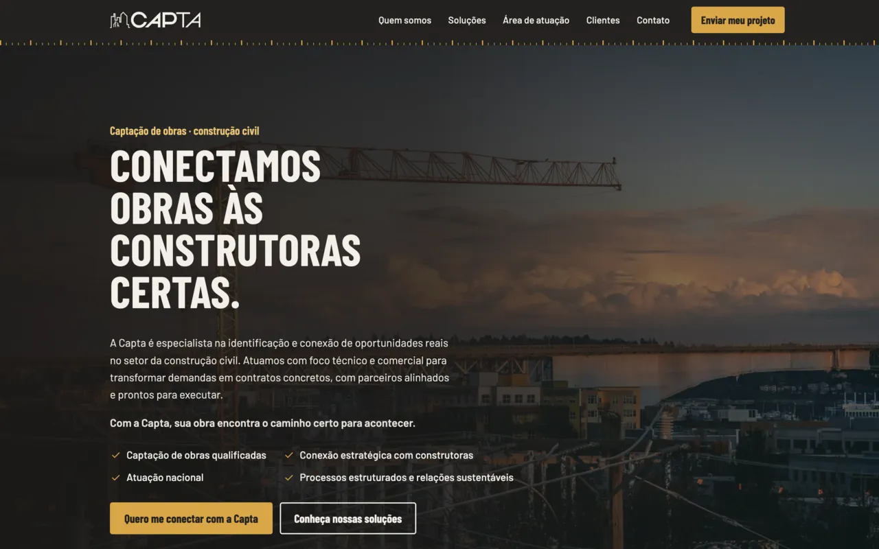 Site da Capta Negócios