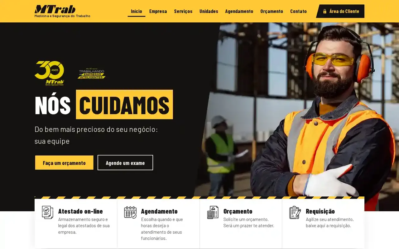 Site da Mtrab, medicina e segurança do trabalho