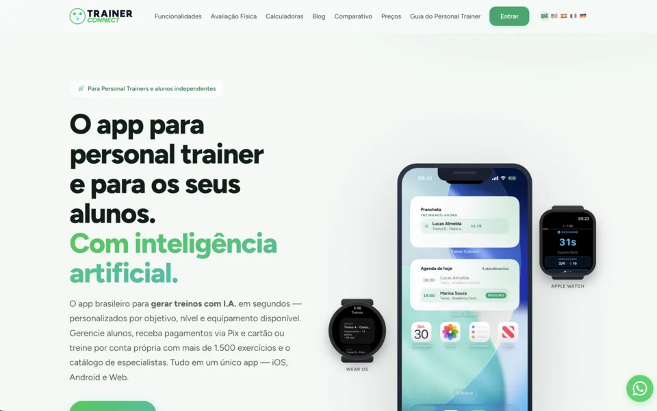 Site do Trainer Connect